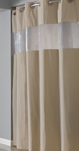 Hookless RBH14HH06 PEVA Shower Curtain - Brownstone
