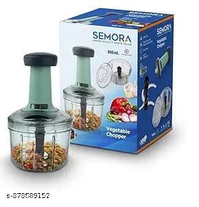 Image of Quick & Easy Square 6 Blade Push Chopper Push N Chop Hand Press Vegetable Chopper with Easy Push and Close - 1000 REV-P004