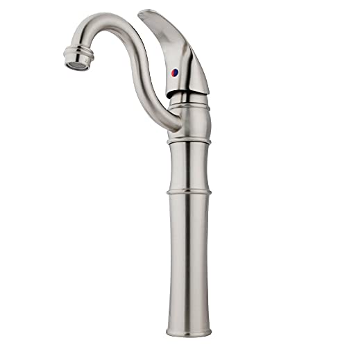 Product Image of the Kingston Brass KB3428LL Victorian Vessel Sink Faucet, Brushed Nickel