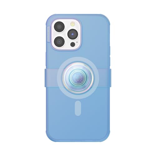 Image of PopSockets iPhone 14 Pro Max Phone Case with MagSafe, Wireless Charging Compatible, Blue - iPhone 14 Pro Max MS Blue Translucent