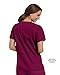 Landau Essentials Relaxed Fit 4-Pocket V-Neck Scrub Top for Women 8219 Wine