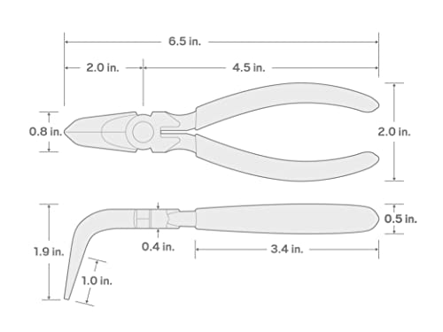 Tekton 6 Inch 70-Degree Bent Long Nose Pliers | Pgf10406 #TOP6