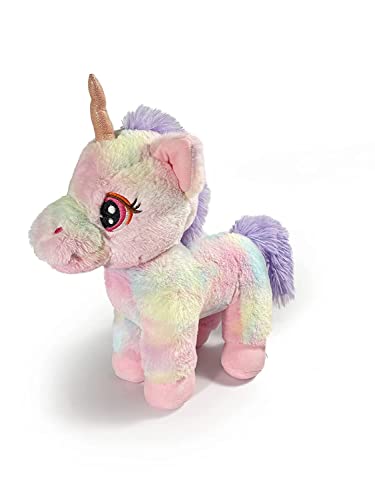 Image of AVSHUB Standing Unicorn with Glitter Horn Rainbow Fur Animal Plush Toy, Safe for Kids, Soft Toy for Baby Boy and Girl, Soft Toys Playing Home Decoration |Size 40 cm|Pink|