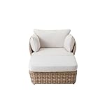Dehner Gartenliege Tulum Set Braun/Weiß