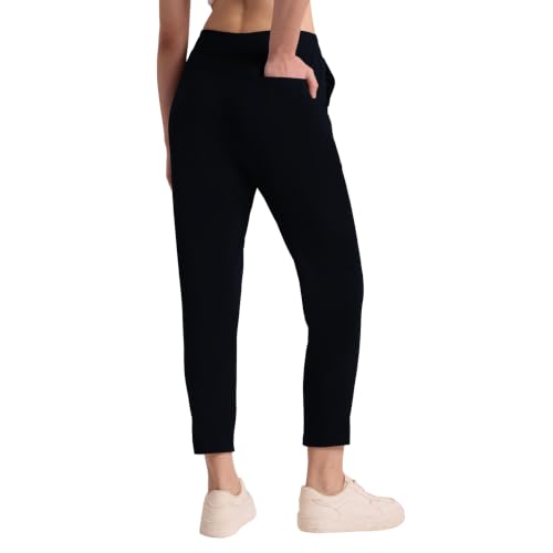 Image of QBK Women's Petite Ankle Pants 25 inch /27 inch Stretchy Pull On Work Dress Business Casual Slacks with Pockets for Yoga Travel Golf