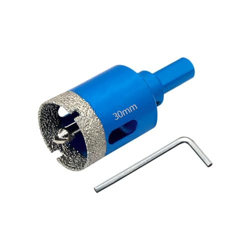Teronbeta Broca Diamante 30mm con Guía de Centrado, Profesional Sierra Perforadoras de Diamante para Azulejos, Porcelana, Vidrio, Mármol y Cerámica
