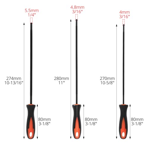 QWORK® 3Pcs Chainsaw Sharpener File, 4.0mm/4.8mm/5.5mm Carbon Steel Chainsaw Chain Sharpener, Round Files for Chainsaw Chain Maintenance 6 QWORK® 3Pcs Chainsaw Sharpener File, 4.0mm/4.8mm/5.5mm Carbon Steel Chainsaw Chain Sharpener, Round Files for Chainsaw Chain Maintenance - Image 6