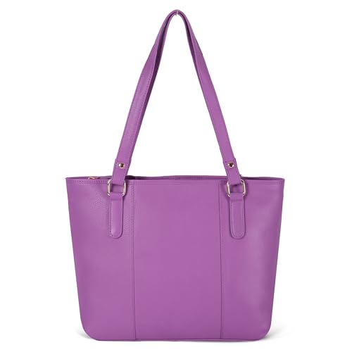 Image of Leather Purse For Women - Real Leather Tote For Women - Ladies Shoulder Handbag For Work, Travel, Casual Use