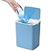 WapoRich Papelera automática sin contacto con sensor de movimiento infrarrojo, cubo de basura pequeño de 14 l, cubo de basura de plástico con tapa para baño, dormitorio, oficina