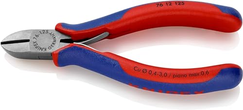 KNIPEX Seitenschneider für Elektromechaniker mit Mehrkomponenten-Hüllen 125 mm 76 12 125