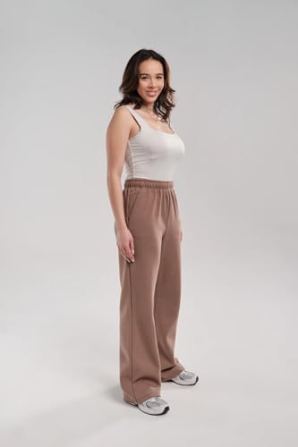 Tall Women's Wide Leg Sweatpants, High Rise, Cotton Blend, 35-37" Inseam3