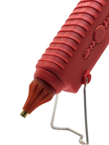 Image of Mario 300W Heavy Duty Glue Gun - Long Use, Nozzle Guard, Temp control+ 5 Crystal Clear Glue Sticks - Red (ME-3000)