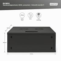 DIGITUS Netzwerkschrank – 19 Zoll 4HE – Unmontiert – SOHO – Schwarz – Ansicht 3