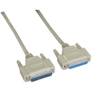 InstallerParts 25 ft DB25 M/F Serial Cable 25C Straight