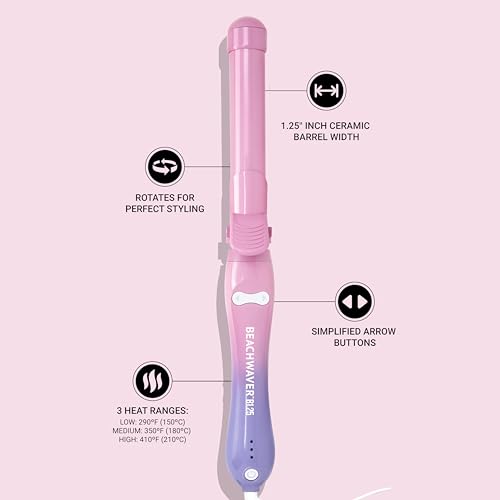 The Beachwaver Co. Beachwaver B1.25 - Pink Sunset 1.25-Inch Rotating Curling Iron thumb #2