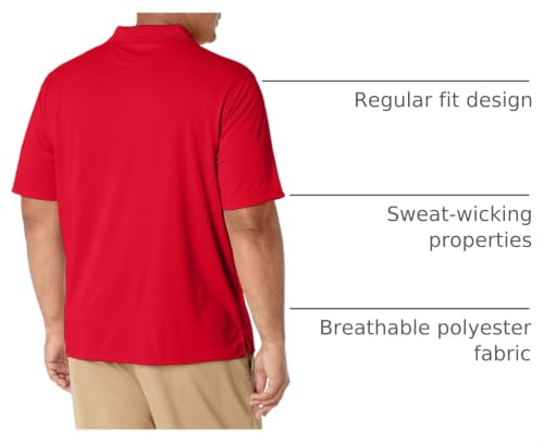 Image of Amazon Essentials Men's Regular Fit Golf Polo Shirt, Moisture-Wicking Quick Dry, Recycled Polyester, Short Sleeve