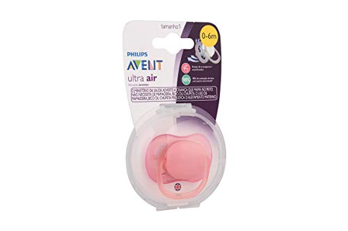 Chupeta Ultra Air Lisa 0-6 Meses Unitária, Philips Avent, Rosa