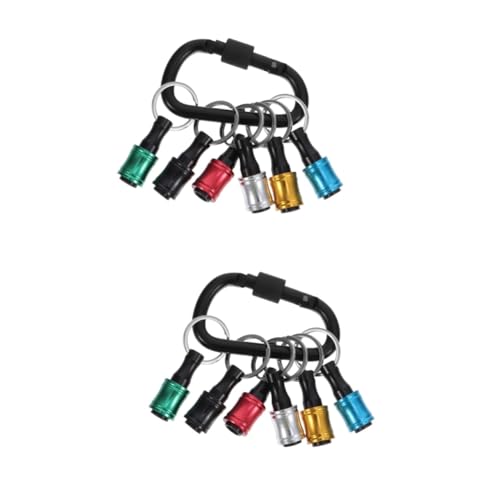 Adaptateurs de porte-tournevis anti-perte Uonlytech 12 pièces avec mousqueton robuste