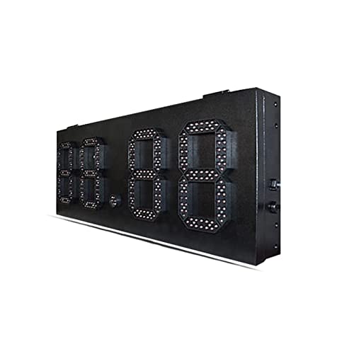 Cronómetro digital para exteriores resistente a la lluvia, caja de hierro, pantalla LED roja de 8 pulgadas, formato 88.88, para eventos deportivos, maratones y escalada (reloj blanco de 12 pulgadas, 1 unidad) miniatura 6
