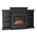 Ameriwood Home Lamont Mantel Fireplace, Black