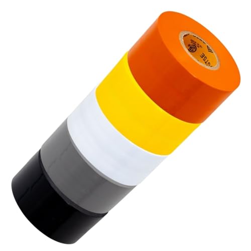 Image of GTSE Wide Electrical Tape, Mixed 10-Pack - Waterproof, Industrial Grade Vinyl, 2 in x 66ft- Strong Self-Adhesive PVC Electric Tape for Wire Insulation, 7 Mil, 600V - UL /CSA Listed