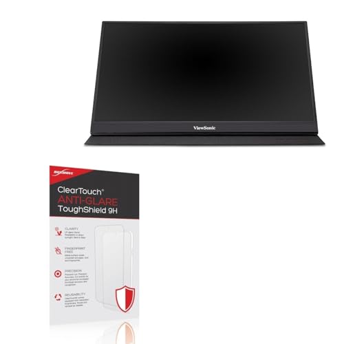BoxWave Screen Protector Compatible With Viewsonic VX1755 - ClearTouch Anti-Glare ToughShield 9H (2-Pack), Anti-Glare 9H Tough Flexible Film Screen Protector