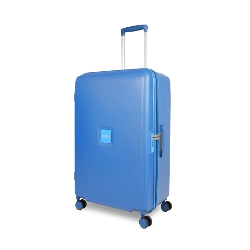 Image of American Tourister Zenrix | Check-in Trolley Bag (67 cm) | 360 8 Wheel Travel Luggage | Hard Case Polycarbonate Suitcase | Recessed TSA Lock | Deep Blue & Light Blue