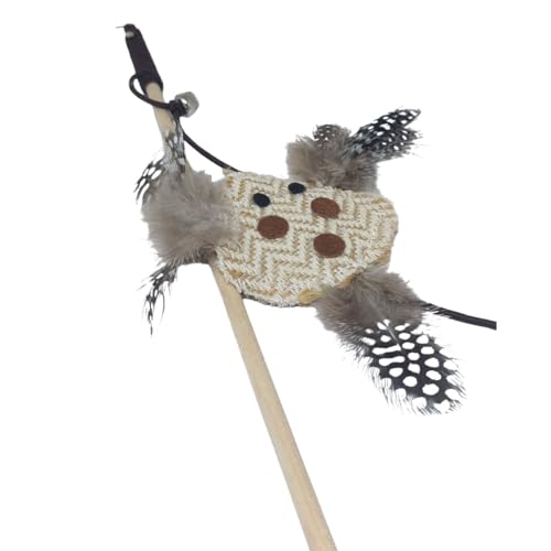 Brinquedo Varinha para Gato Ratinho com Pena