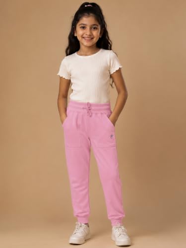 Image of KiddoPanti Boys Solid Fleece Track Pants | Cotton Poly Fleece Fabric | Ankle Length Bottom Rib | 2 Front Patch Pocket | Elastic Waist & Drawcord | Jogger Track Pants for Boys