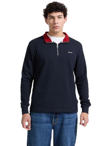 GUESS Ribbed Quarter Zip Pullover