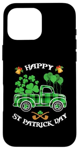 Happy St. Patrick Day �g���b�N �o�b�t�@���[ �`�F�b�N�� �V�������b�N �����Y ���f�B�[�X �X�}�z�P�[�X iPhone 16 Pro Max �p