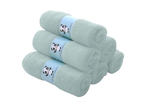 image for HIPHOP PANDA Baby Washcloths, Rayon Made from Bamboo - 2 Layer Ultra S