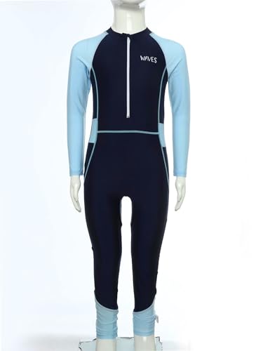 Kids Unisex One Piece Rash Guard Swimsuit Surfing Bathing Suit Long Sleeve Swimwear Jumpsuit3