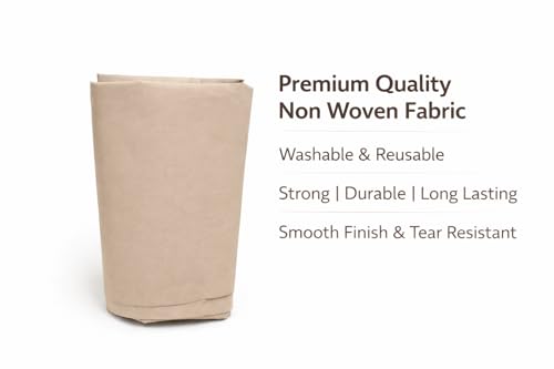 Image of Non-Woven Fabric 90 GSM | 63 Inch (160 cm) Width | 5 Meter Length | Multipurpose Fabric for Bag Making, Lining, Craft & Home Utility | Durable, Easy to Clean & Reusable | Beige
