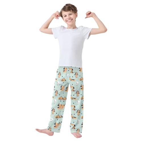 ZZKKO Cute Fun Puppies Dog Boys Pants for Kids Jogger Pants with Pockets S-XL2