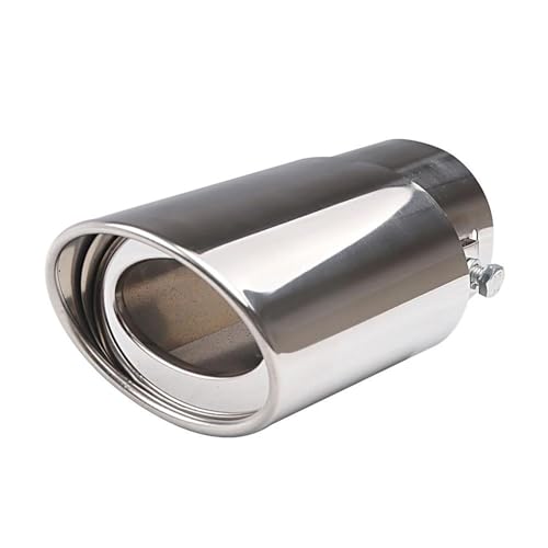 Punta de escape de 2.5" a 3.3" en acero inoxidable negro recto para coche