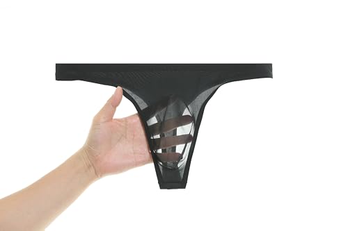 SOOMOOD Men's sexy thong with ultra-thin frosted flying ice silk seamless breathable quick-drying 3 Pack4