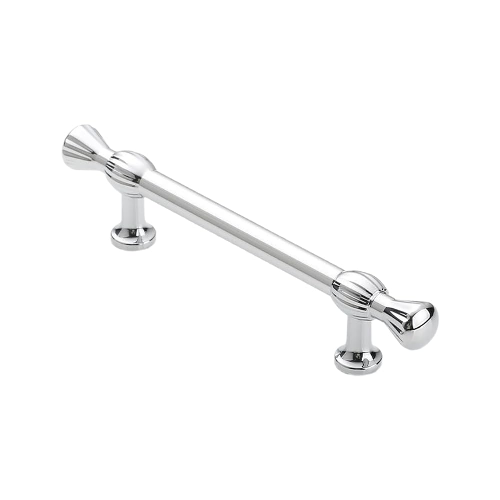 Udsknv[Ksl As Shown Vintage Brass Cabinet Handle Chrome Silver Drawer Knob For Wardrobe And Dresser