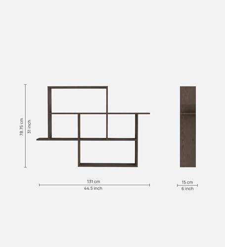 Image of Cedric Multipurpose Modular Wall Racks /Shelves /Organiser /Decor Particle Board Wall Shelf (Number of Shelves - 6, Brown)