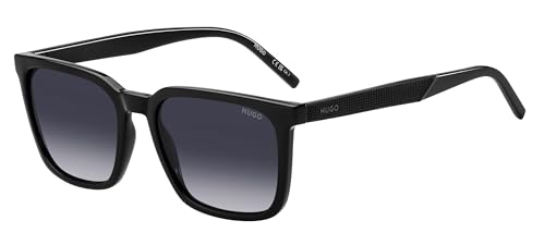 HUGO Lunettes de soleil rectangulaires pour homme en acétate noir