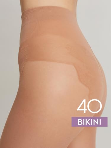 Image of Conte Women's Lace Top Patterned Panties Pantyhose Tights Bikini 40 Den