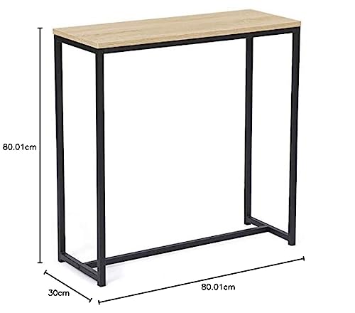 Console DETROIT 80x30x80 bois métal noir IDMarket