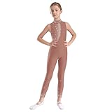 Combinaison fille sans manches, dos découpé et col montant avec boutons-pression pour un enfilage et un retrait faciles