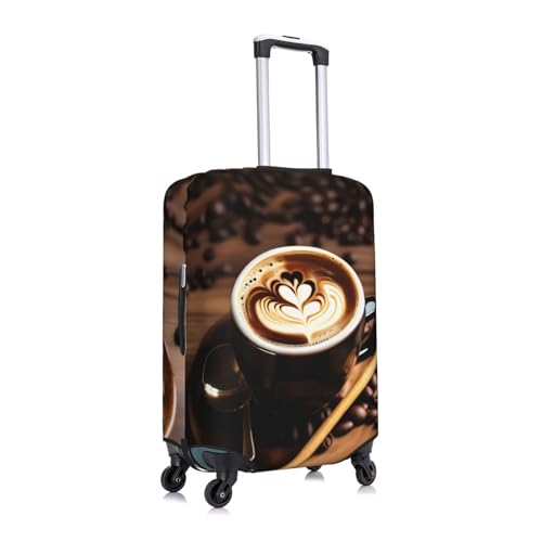 Delicious Heart Coffee Print Elastic Washable Baggage Protector Universal Suitcase Cover Travel Luggage Cover3