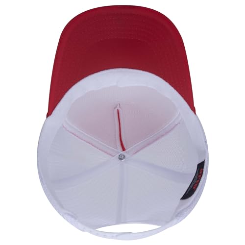 Image of OTTO Polyester Foam Front 5 Panel High Crown Mesh Back Trucker Hats in 97, Bulk, Wholesale