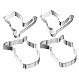 TOBBOMEY 4 Stück Teiliges Patriotisches Keks Ausstecher aus mit Flagge und Kartenmotiv Robuste...