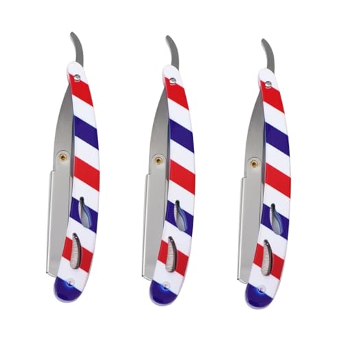FOMIYES 3 Piezas afeitadora manual Maquinilla de afeitar manual maquinilla de afeitar de los hombres de afeitar para barba maquinilla de afeitar de la vendimia para cejas
