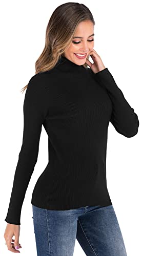 Women's Turtleneck Sweater Long Sleeve Pullover Knit Ribbed Sweater Knitwear Tops for Winter4