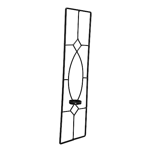 FUNOMOCYA Wall Mounted Candle Holder Ironwork Glass Candlestick Creative Decorative Pendant