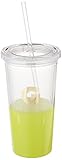 Kate Spade New York Dipped Tumbler with Straw, Initial G, , Bright Green
